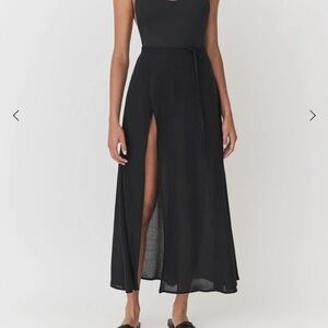 Cuyana Black Maxi Length Wrap Skirt Size S/M
